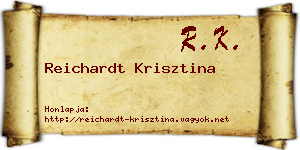 Reichardt Krisztina névjegykártya